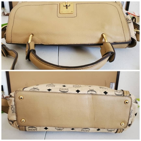 MCM VISETOS Cream 2way Shoulder Bag - Picture 5 of 13